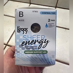 Leggs Sheer, Control Top panty hose 2 pack